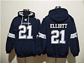 Men's Dallas Cowboys #21 Ezekiel Elliott Navy Ageless Must-Have Lace-Up Pullover Hoodie,baseball caps,new era cap wholesale,wholesale hats